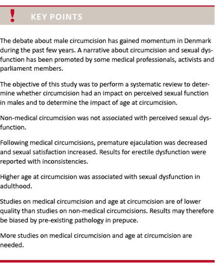 Male circumcision does not result in inferior perceived male